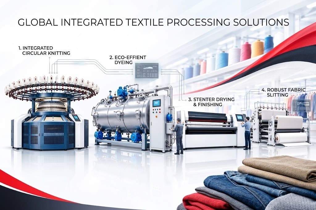 Global Integrated Textile Processing Solutions - Circular Knitting, Dyeing, Stenter Finishing, Fabric Slitting