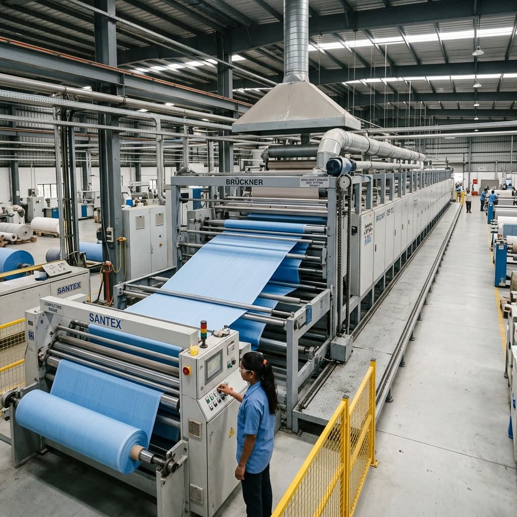 Industrial Continuous Open-Width Stenter & Compactor Line